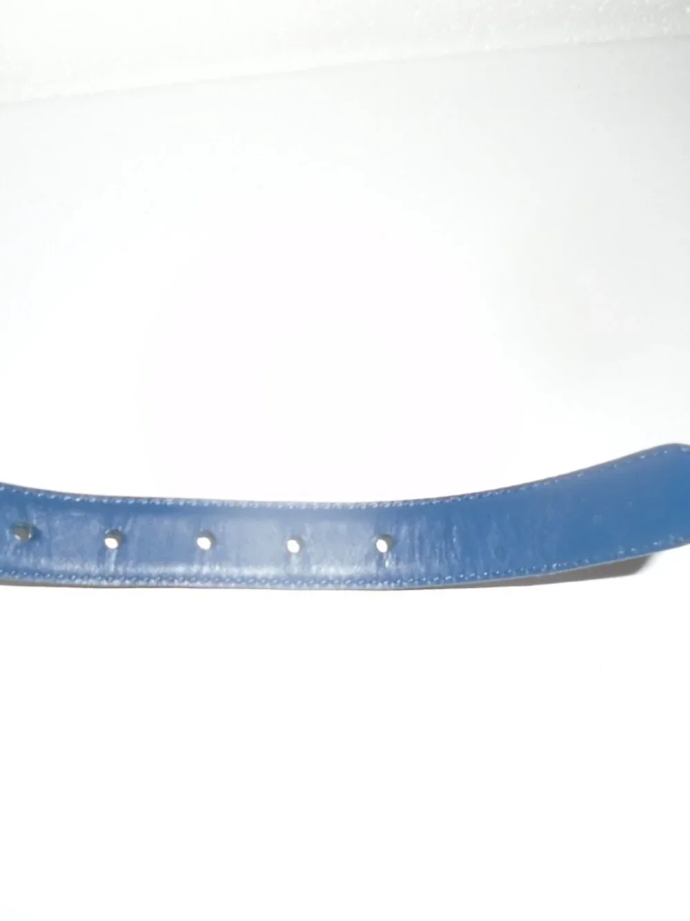 NEW VINTAGE Y2K BLUE LEATHER PLAID WOOL COACH DOG PET COLLAR 8892 SIZE MEDIUM